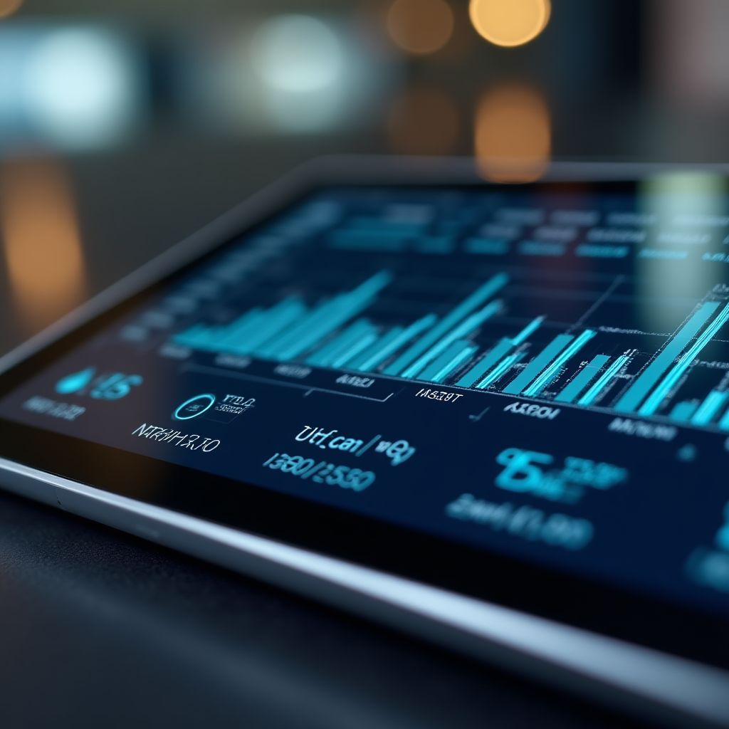 Digitale Benutzeroberfläche einer Finanz-App